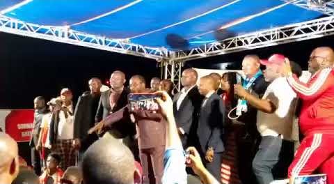 Au stade Afia de Goma : Les notables Vital Kamerhe et Jean-Paul Lumbulumbu sur le même podium du meeting