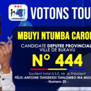 Candidate n°444 à la députation provinciale, Carole Mbuyi : Une figure d'espoir pour les femmes entrepreneures du Sud-Kivu